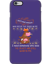 Load image into Gallery viewer, Cow I Need Somebody Who Sees The Crazy And Still Wants Me Phone case
