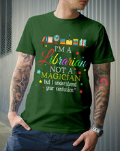 Load image into Gallery viewer, I Am A Librarian Not A Magician Custom Design Gifts Guys Tee
