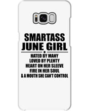 Load image into Gallery viewer, Birthday Gift For Smartass June GirlHeart On Her Sleeve Phone case
