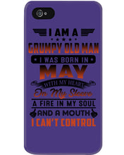Load image into Gallery viewer, I'm A Grumpy Old Man I Was Born In May With My Heart Phone case
