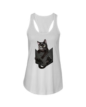 Load image into Gallery viewer, Cat In Your Front Pocket Perfect Gift For Friends Who Loves Cat Ladies Flowy Tank
