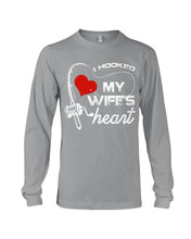 Load image into Gallery viewer, I Hooked My Wifes Heart Gift For Fishing Lovers Unisex Long Sleeve
