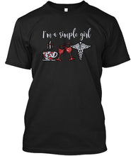 Load image into Gallery viewer, I'm A Simple Girl Veterinary Symbol Special Custom Design For Wine Lovers Guys Tee

