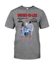 Load image into Gallery viewer, Daughter In Law's Best Friend Son's Best Partner In Crime Gift For Mom In Law Guys Tee

