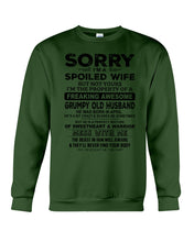 Load image into Gallery viewer, I’m A Spoiled Wife But Not Yours Grumpy Old Husband Was Born In April Sweatshirt
