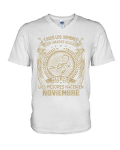 Load image into Gallery viewer, Los Mejores Nacen En Noviembre Gift For Men Guys V-Neck
