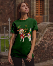 Load image into Gallery viewer, Beagle Gorgeous Reindeer Xmas Lights Gift For Dog Lovers Guys Tee
