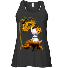 Load image into Gallery viewer, Elephant Sunflower Special Custom Design For Cute Girls Ladies Flowy Tank
