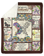 Load image into Gallery viewer, I Can Do All Things Through Christ Gift For September Girl Sherpa Blanket
