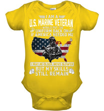 Load image into Gallery viewer, I Am A US Marine Veteran If America Needed Me Gift Baby Onesie
