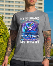 Load image into Gallery viewer, Hummingbird My Husband My Guardian Angel Gift For Angel Husband Guys Tee
