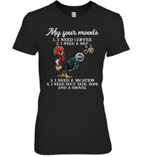 Load image into Gallery viewer, I Need Coffee A Nap A Vacation Duct Tape Hope And A Showel Ladies Tee
