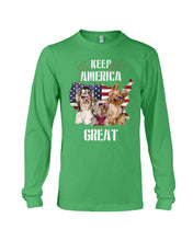 Load image into Gallery viewer, Keep America Great Yorkshire Terrier Gift For Dog Lovers Unisex Long Sleeve
