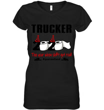 Load image into Gallery viewer, 2020 The Year When Shit Got Real Quarantined Gift For Trucker Ladies V-Neck
