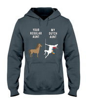 Load image into Gallery viewer, Funny Unicorn Difference Between Your Regular Aunt And My Dutch Aunt Hoodie
