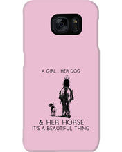 Load image into Gallery viewer, A Girl Her Dog Her Horse It's A Beautiful Thing Phone case
