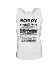 Load image into Gallery viewer, I’m A Spoiled Wife But Not Yours Grumpy Old Husband Was Born In April Unisex Tank Top
