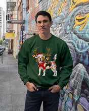 Load image into Gallery viewer, Beagle Gorgeous Reindeer Xmas Lights Gift For Dog Lovers Sweatshirt
