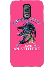 Load image into Gallery viewer, Apparently I Have An Attitude Blue Dragon Phone case
