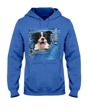 Load image into Gallery viewer, Border Collie In Denim Pocket Gift For Dog Lovers Hoodie

