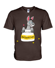 Load image into Gallery viewer, Funny Donkey Anti Depressant Meaning Gift For Women Guys V-Neck
