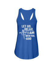 Load image into Gallery viewer, Let You Relax I Am With You Gray Background Ladies Flowy Tank
