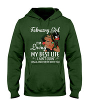 Load image into Gallery viewer, Betty Boop February Girl Living My Best Life Birthday Meaningful Gift Hoodie
