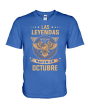 Load image into Gallery viewer, Birthday Meaningful Gift Las Levendas Nacen En Octubre Guys V-Neck
