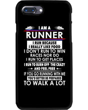 Load image into Gallery viewer, I Am A Runner I Run Because I Really Like Food Custom Design Phone case
