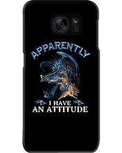 Load image into Gallery viewer, Apparently I Have An Attitude Blue Dragon Phone case
