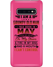 Load image into Gallery viewer, I'm A Grumpy Old Man I Was Born In May With My Heart Phone case
