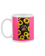 Load image into Gallery viewer, Dog Paw Sunflower  Special Custom Design For Dog Lovers Mug
