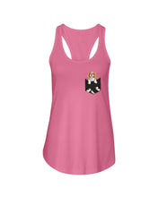 Load image into Gallery viewer, Cavalier King Charles Spaniel In Pocket - Dogs Lovers Gift Ladies Flowy Tank
