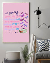 Load image into Gallery viewer, Butterflies When I Miss You I Just Have To Look Inside My Heart Gift For Lover Vertical Poster
