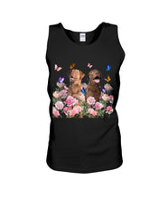 Load image into Gallery viewer, Gift For Dog LoversChesapeake Bay Retriever With Peonies Unisex Tank Top
