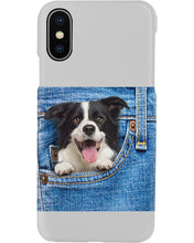 Load image into Gallery viewer, Border Collie In Denim Pocket Gift For Dog Lovers Phone case
