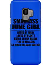 Load image into Gallery viewer, Birthday Gift For Smartass June GirlHeart On Her Sleeve Phone case
