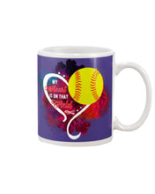 Load image into Gallery viewer, Lovely Phone Case My Heart Is On Field Gift For Softball Lovers Mug
