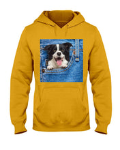 Load image into Gallery viewer, Border Collie In Denim Pocket Gift For Dog Lovers Hoodie
