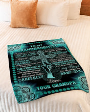 Load image into Gallery viewer, Cross Celtic Design Grandpa Gift For Granddaughter God Gave Me You Fleece Blanket
