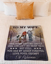Load image into Gallery viewer, Fishing Our Home Aren't Fleece Blanket Fleece Blanket
