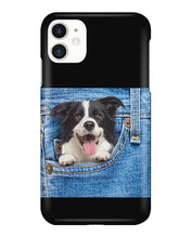 Load image into Gallery viewer, Border Collie In Denim Pocket Gift For Dog Lovers Phone case
