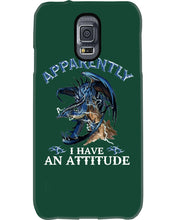 Load image into Gallery viewer, Apparently I Have An Attitude Blue Dragon Phone case
