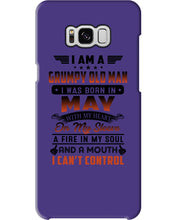 Load image into Gallery viewer, I'm A Grumpy Old Man I Was Born In May With My Heart Phone case
