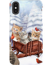 Load image into Gallery viewer, Cat Snow Pine Cardinal Gift For Cat Lovers Phone case
