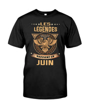 Load image into Gallery viewer, Les Legendes Naissent En Juin Birthday Meaningful Gift Guys Tee
