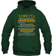 Load image into Gallery viewer, Loretta Custom Name Gift A Warrior's Mentality With A Poet's Soul Hoodie
