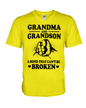 Load image into Gallery viewer, Grandma And Grandson A Bond That Can't Be Broken Custom Design Guys V-Neck
