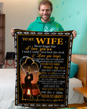 Load image into Gallery viewer, Husband Gift For Wife Never Forget That I Love You Fleece Blanket
