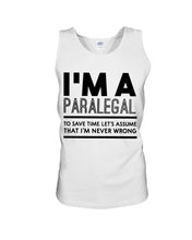Load image into Gallery viewer, I'm A Paralegal   Special Unique  Custom Design Unisex Tank Top
